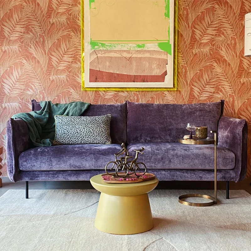 

Retro fabric lazy sofa