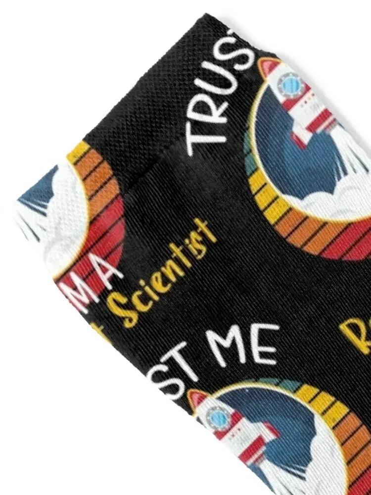 Trust Me I'm a Rocket Scientist Science Gifts Socks gym Stockings cycling Men Socks Luxury Brand Women's