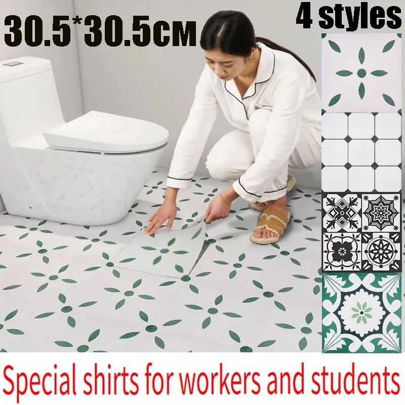 Self-Adhesive Vinyl Floor Tiles, Waterproof Anti-Slip Stone Plastic Planks, for Bathroom Kitchen Balcony DIY Home Decor