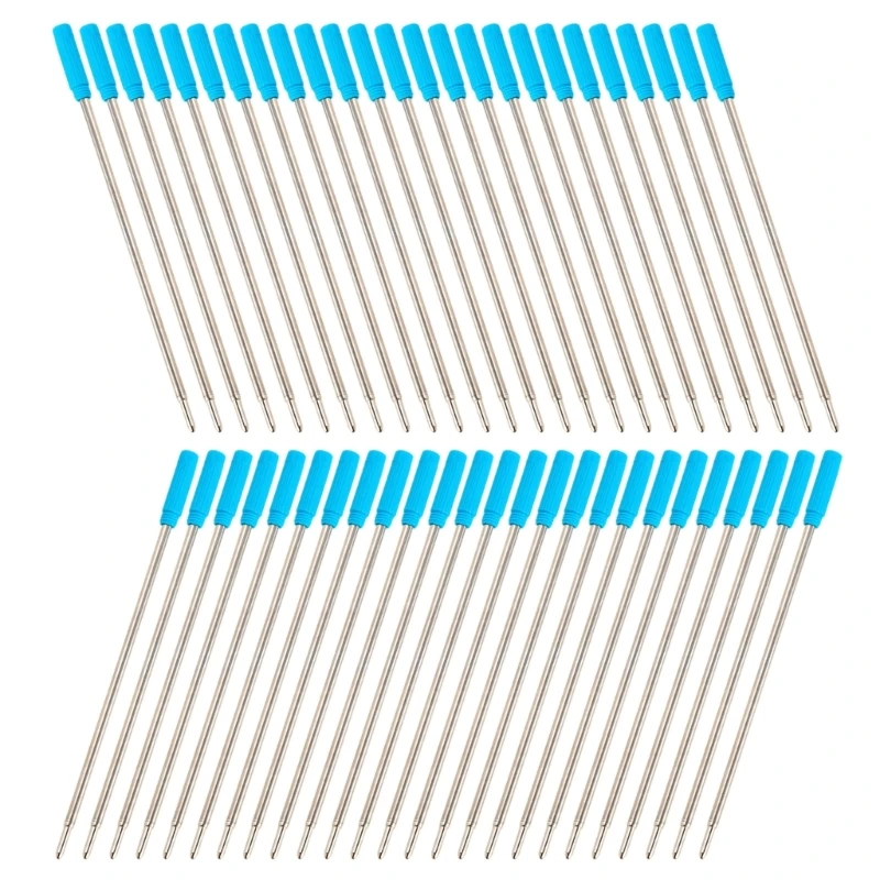 50Pcs Crystal Pen Refills Standard Ballpoint Pen Refill for Twist Action Pen Metal Refills for Multifunction Pen