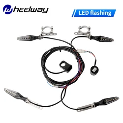 Electric Bicycle Light Set, Flashing Dynamic LED Turn Signals, Front and Rear, Motorcycle and Scooter Accessories, 48V, 60V