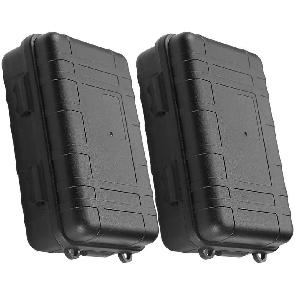 2pcs Survival Device Storage Case Premium Pp Durable Waterproof Shockproof Portable Outdoor Survival Box For Camping Hiking