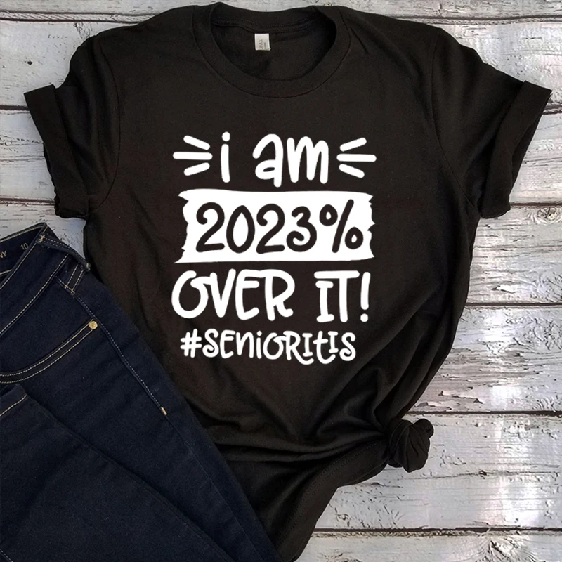 Camiseta para mujer mayor, ropa Vintage, camisetas informales 2023, ropa para graduación, camisetas gráficas L