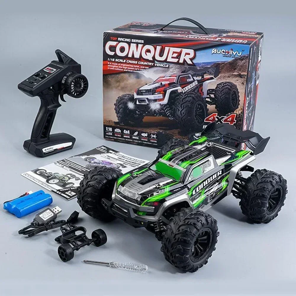 WLtoys 1:16 schaal grote RC auto 50 km/u hoge snelheid 4WD kinderen speelgoed voor jongens afstandsbediening auto 2.4G off-road monstertruck RC speelgoed