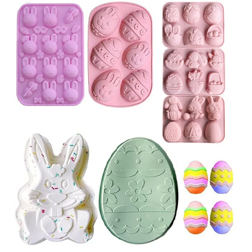 Chocolate Cake Baking Mold Easter Egg Baking Mold Food Grade Silicone Easy To Demoulding Kitchen Tools Ice Mould Pudding Mold