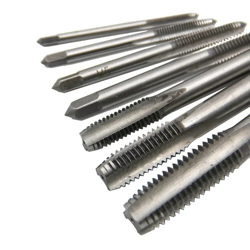 7pcs Tapping Internal Thread Tapping Tool Set M3-M12 Hand Tap Square Shank Pointed Straight Groove Thread