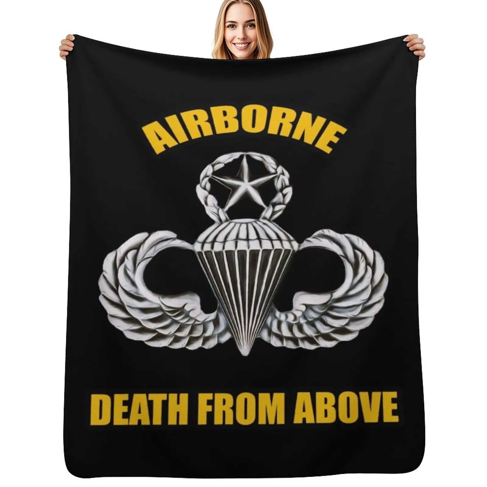 

Airborne Death from Above Throw Blanket Tourist christmas decoration Camping Luxury Blankets
