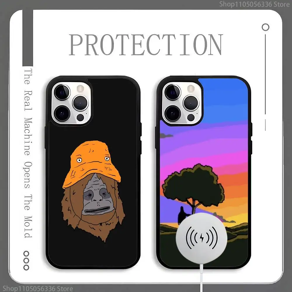 

S-Sassy The Sasquatch Phone Case For Magnetic Wireless Charge Cover For iphone 16 15 14 13 12 11 Pro Max Plus Coque