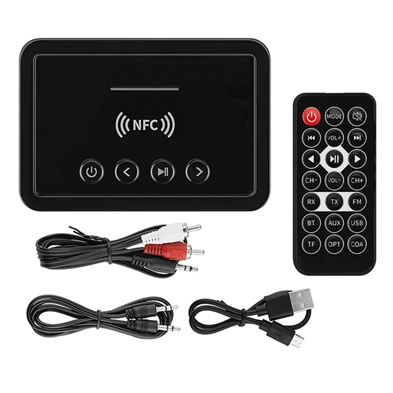 

NFC Bluetooth Transmitter Receiver FM Stereo AUX 3.5Mm Jack RCA Optical Wireless Handsfree Call Bluetooth Audio Adapter