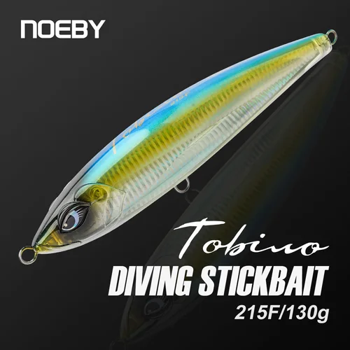 Imagen 1 del producto Noeby-señuelo de pesca Stickbait de buceo, 215mm, 130g, Wobbler flotante, cebo duro Artificial para GT, atún, Kingfish, señuelo de pesca de agua salada