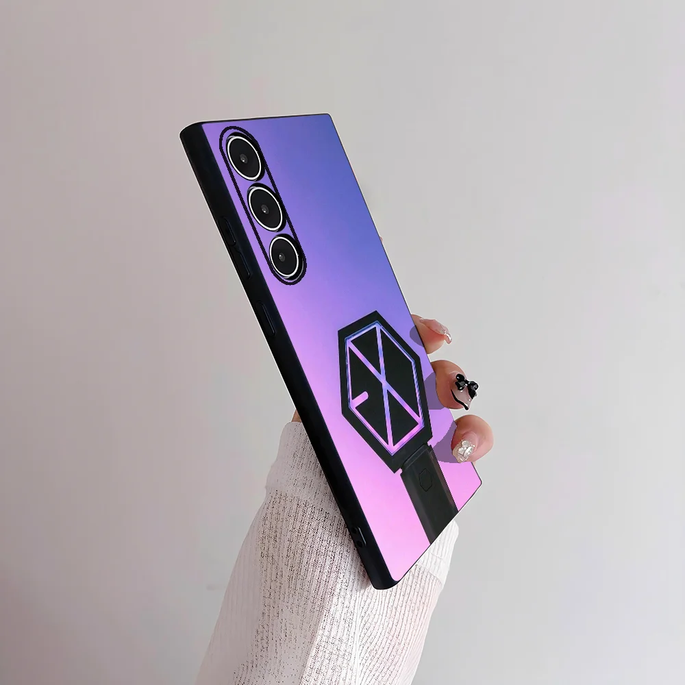 حافظة هاتف Kpop E-EXO الكورية لهاتف سامسونج جالاكسي S25 S24 S22 S23 Ultra S21 S20 Plus حافظة كاملة غير قابلة للانزلاق