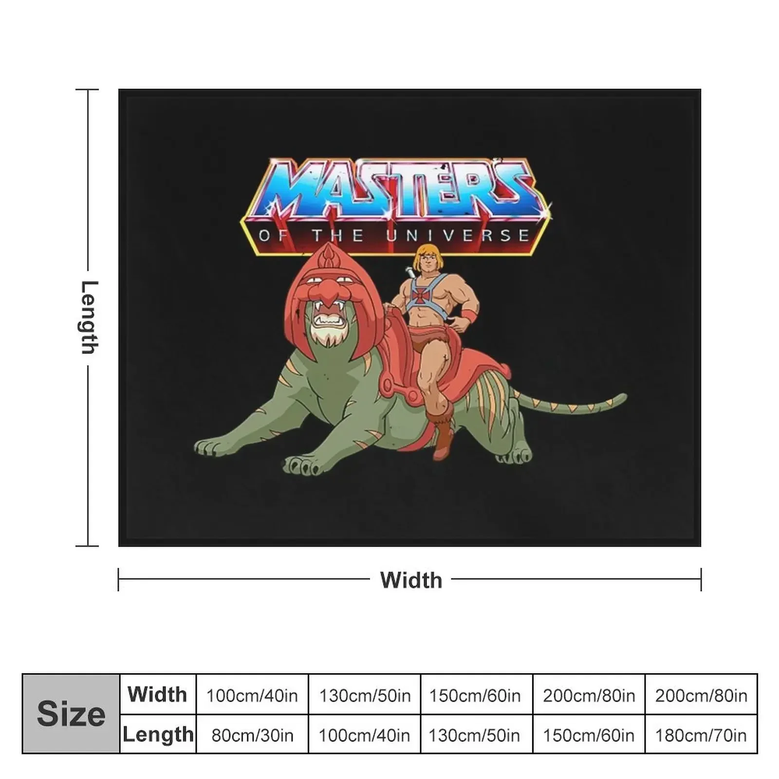 He-Man and Battle Cat Throw Blanket Camping Baby Tourist wednesday Blankets