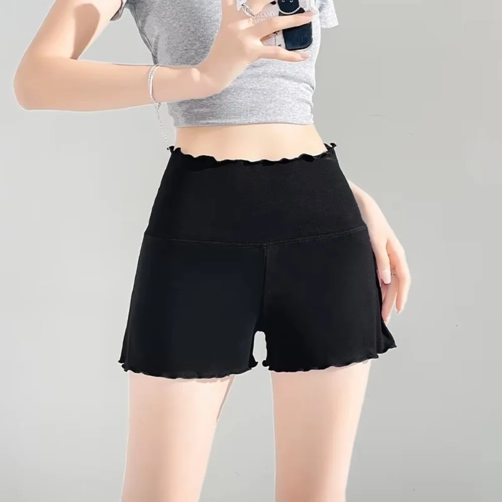 New Thin High Waist Shorts Loose Knitted Cotton Bottoming Pants Lightweight Thin Bottoming Casual Shorts Summer