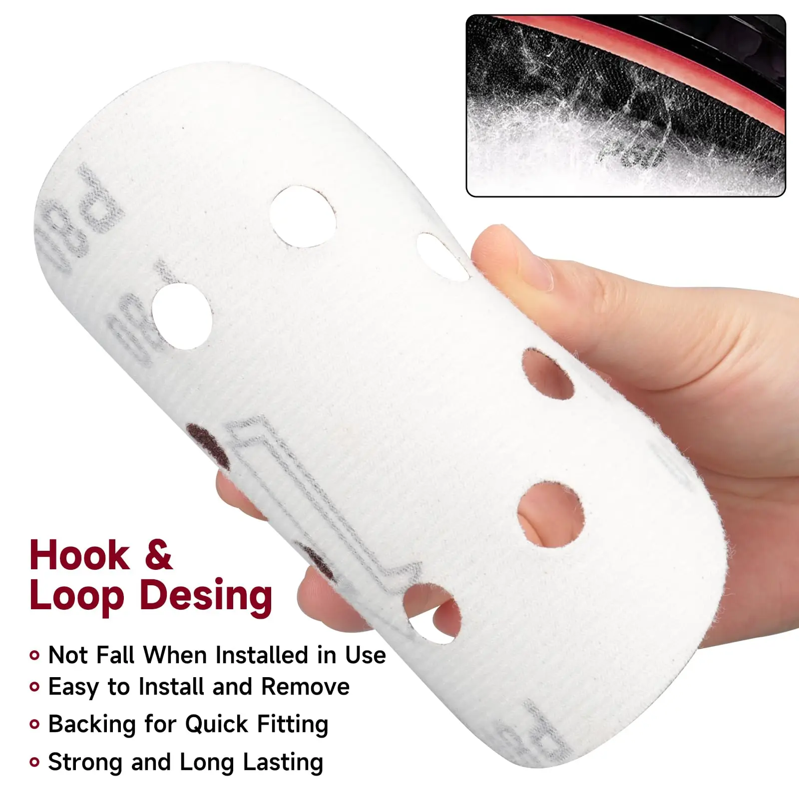 5 Inch 125 MM Round Hook and Loop Sanding Paper Kit 165 Pcs for Random Orbital Sander 40-600 Grit for Grinding Wood Metal