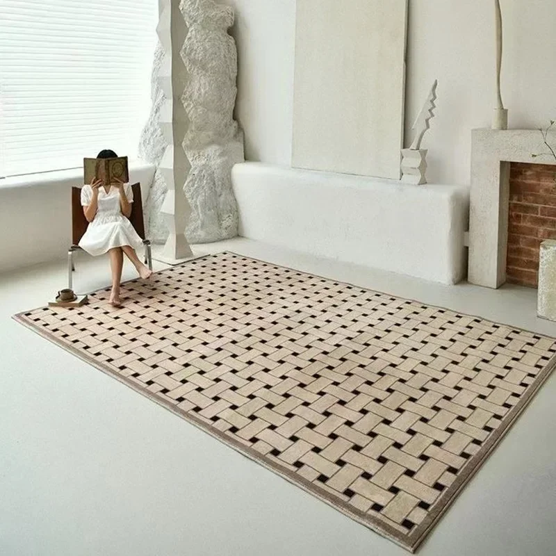 Modern Simple Large Size Living Room Carpet Bedroom Besides Decor Rug Non-slip Sofa Coffee Table Kids Room Mat Washable Doormat