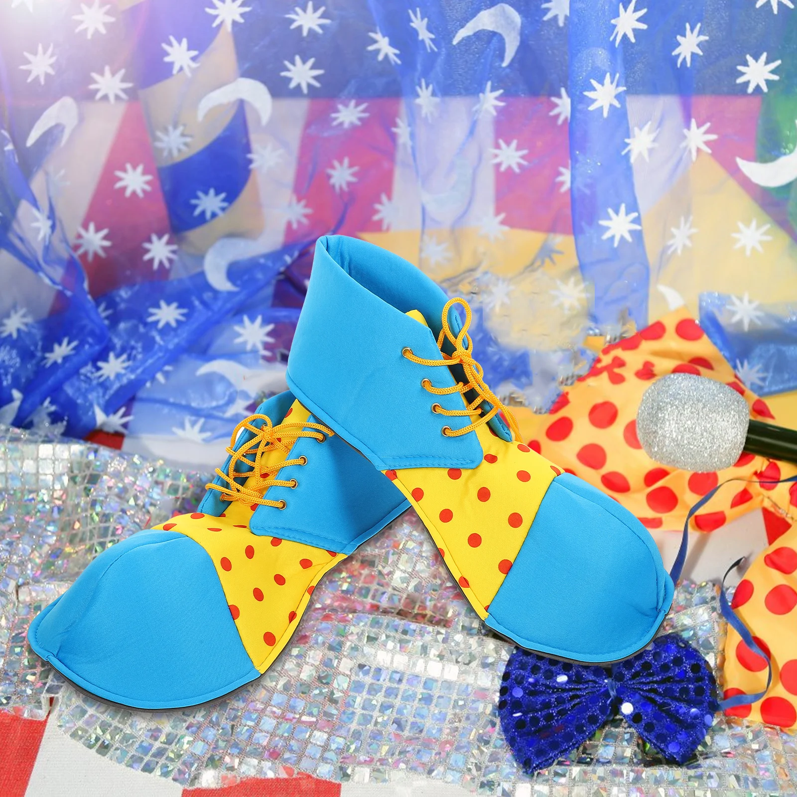 Zapatos de disfraz de payaso para hombre, sandalias de actuación de circo para fiesta de Halloween, accesorios de vestir grandes, accesorios de juego de rol, 1 par