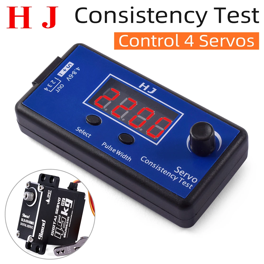 Hj rc servo tester esc konsistenz steuerung 4 servos für rc hubschrauber flugzeug auto