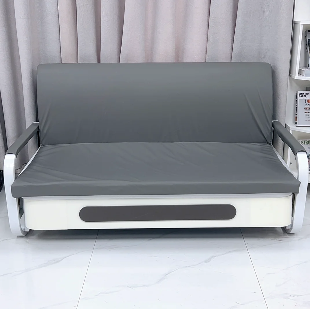 Compact 1.58m Width Customizable Folding Sofa Bed - Small Apartment and Office Space Saver Double Bed