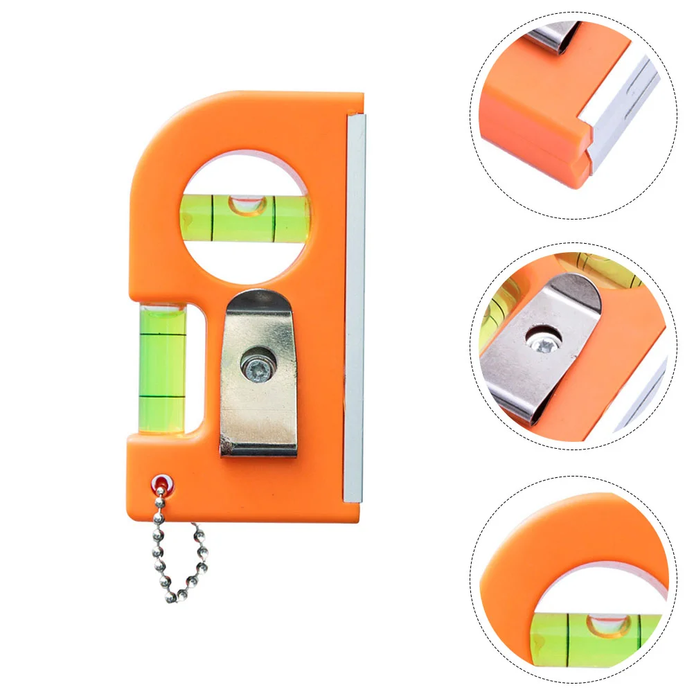 2 Pcs Magnetic Level Spirit Gauge Finder Balance Ruler Bubble Orange Abs Photo Frame