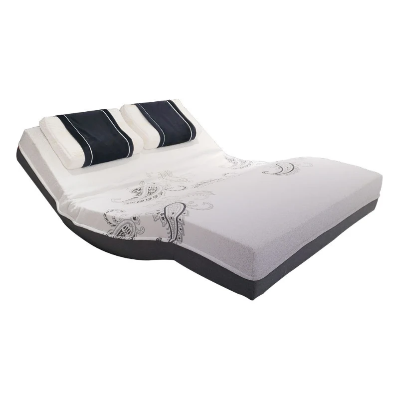 

Electric lifting intelligent massage mattress, double memory foam latex bed can be massaged