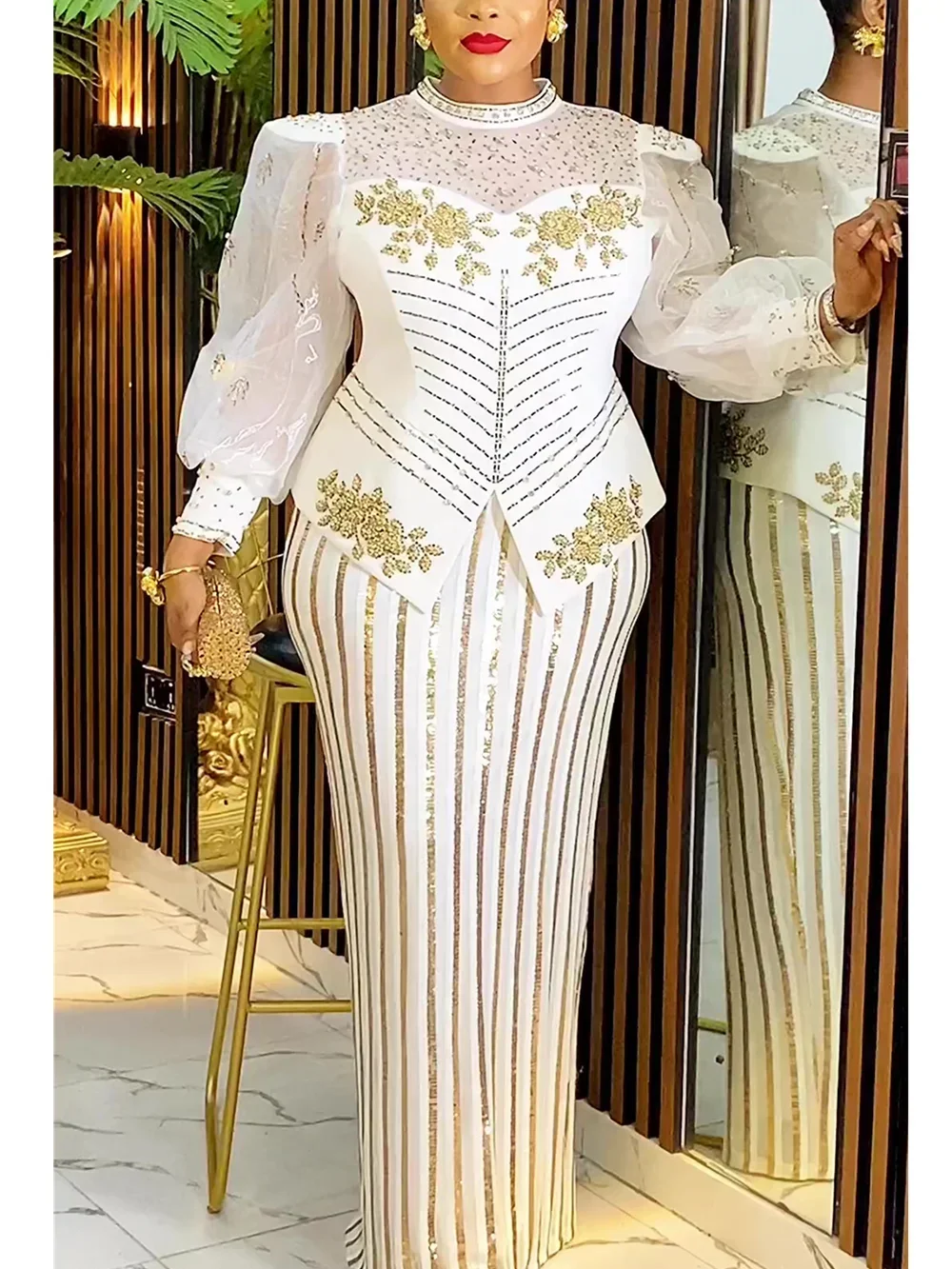 Robes africaines pour femmes, nouvelle mode, grande taille, paillettes, Robe longue de soirée, Dashiki Ankara, tenues, vêtements africains, 2025