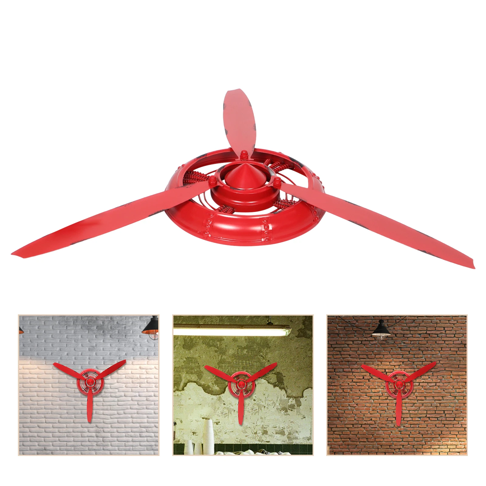

Vintage Airplane Head Wall Decor Metal Propeller Pendant Retro Home Accessory Bar Bathroom Art Hanging Supply nament