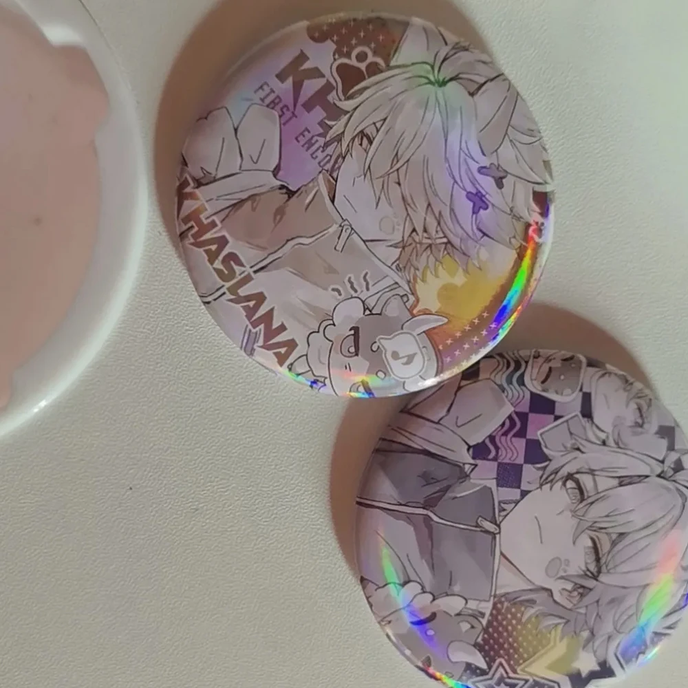 Gioco Honkai: Star Rail Phainon Khaslana Cosplay Distintivo laser Spilla in banda stagnata in metallo Spille da collezione Figura di cartone animato Puntelli per feste