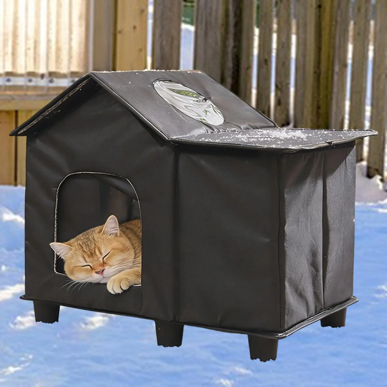 

Уличный домик для кошек, водонепроницаемый переносной домик для животных, всепогодный теплый тент для кошек для зимы, двора, сарая, сада, веранды