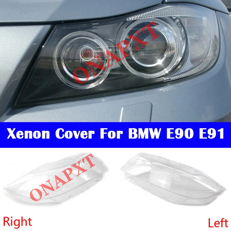 

For BMW 3 Series E90 E91 2006-2011 Xenon headlight cover Car front Lens glass headlamp transparent lampshade Light Caps