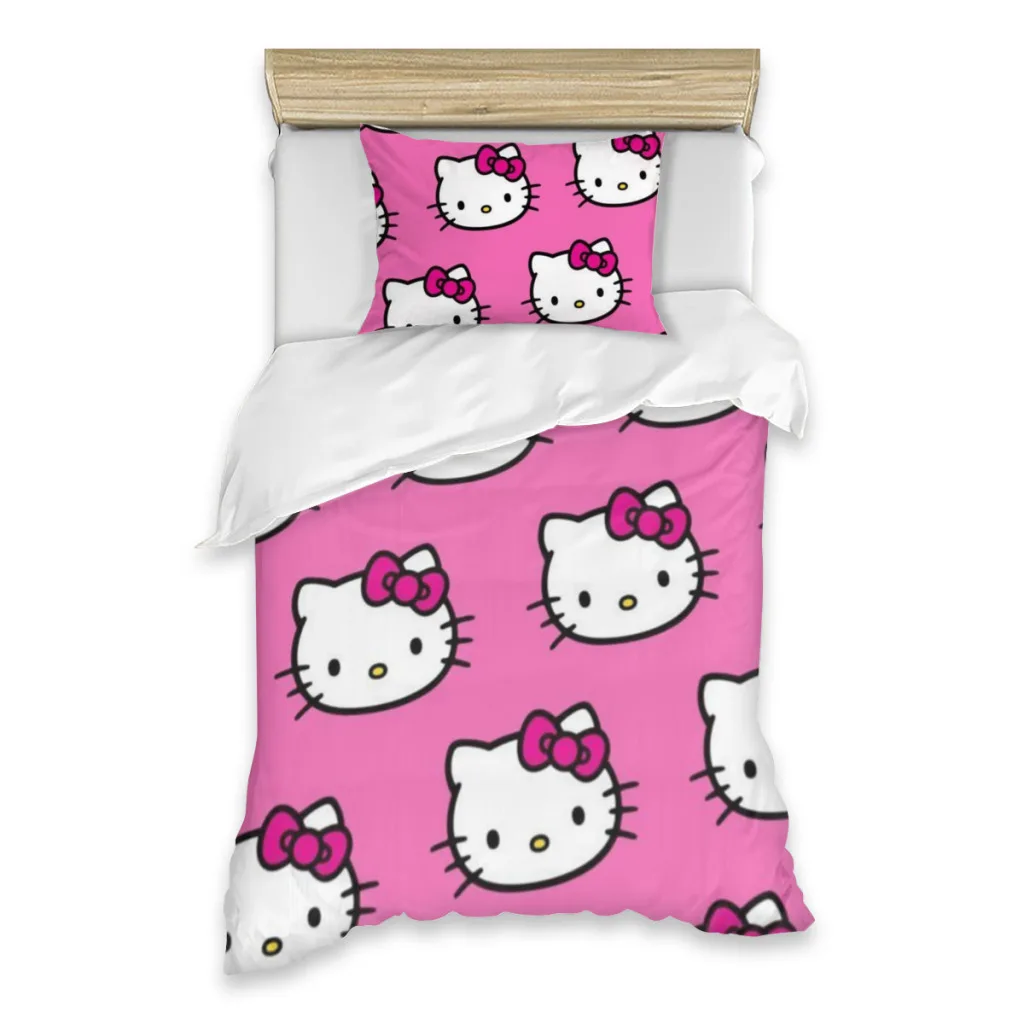 Hello Kitty Sanrio Single Bed Sheets Set  Complete Case Single Linen Quilt Cover