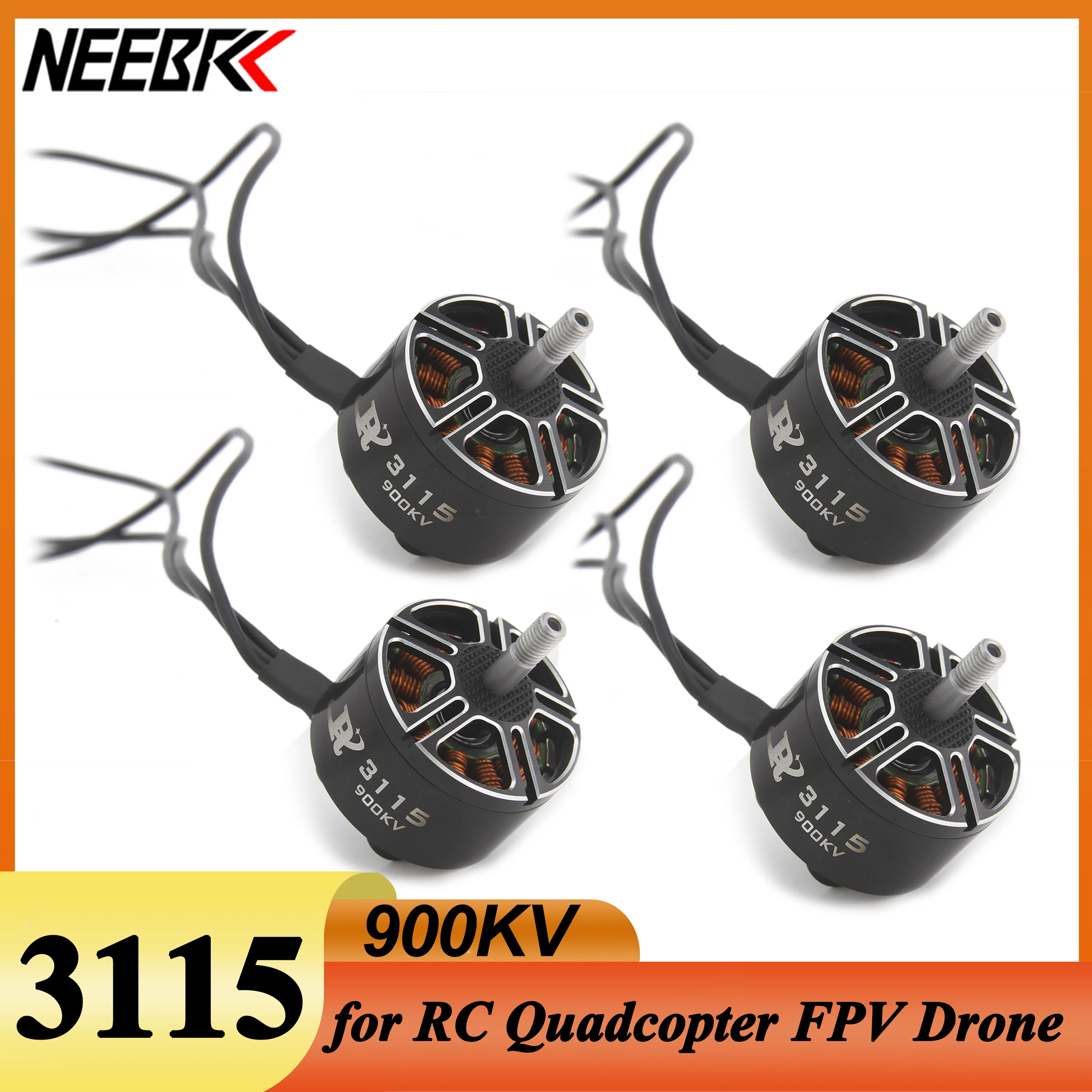 

NEEBRC 3115 900KV Outrunner Brushless Motor 3-6S for FPV Racing Drone RC Plane Quadcopter Long Range X-Class Cinelifter Protek60