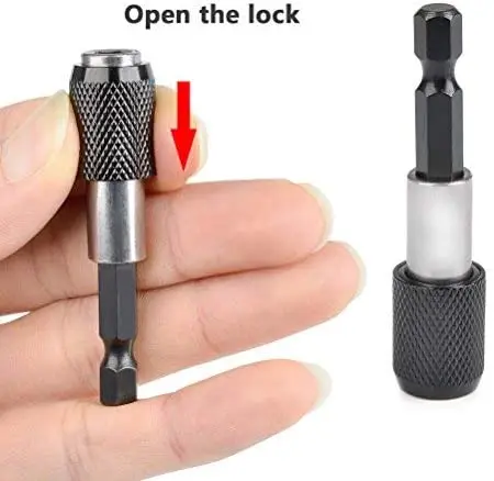 3 Chiếc 1/4 Inch Chuôi Lục Giác Nhanh Chóng Thay Đổi Mũi Mở Rộng Giá Đỡ Từ Ổ Cắm Tua Vít 2.5 "4" 6 "Nối Dài Chuck Adapter