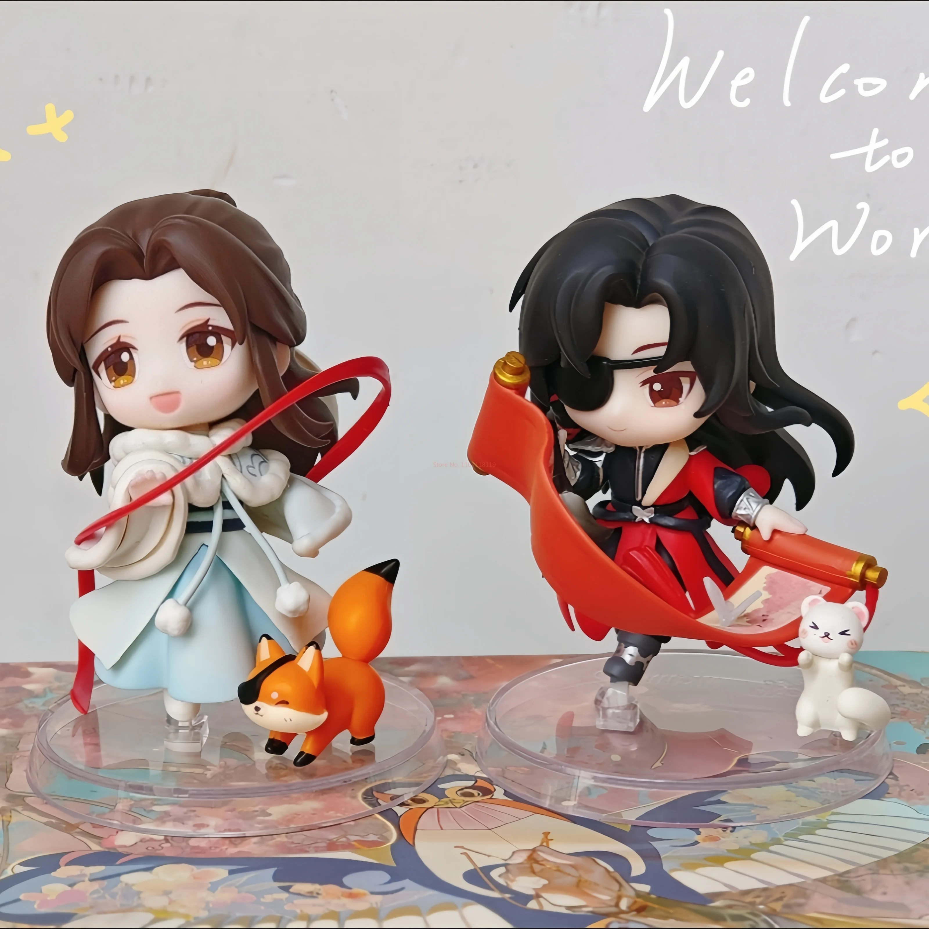 Hot Anime Tian Guan Ci Fu Xielian Huacheng 7.5cm Pvc Anime Figure Characters  Xielian Huacheng Figure Cute Action Figures Gifts