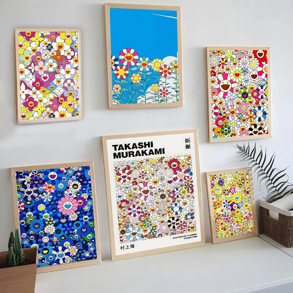 T-Takashis M-Murakamis cartoon Self-adhesive Art Poster HD Quality Wall Art Retro Posters for Home Home Decor