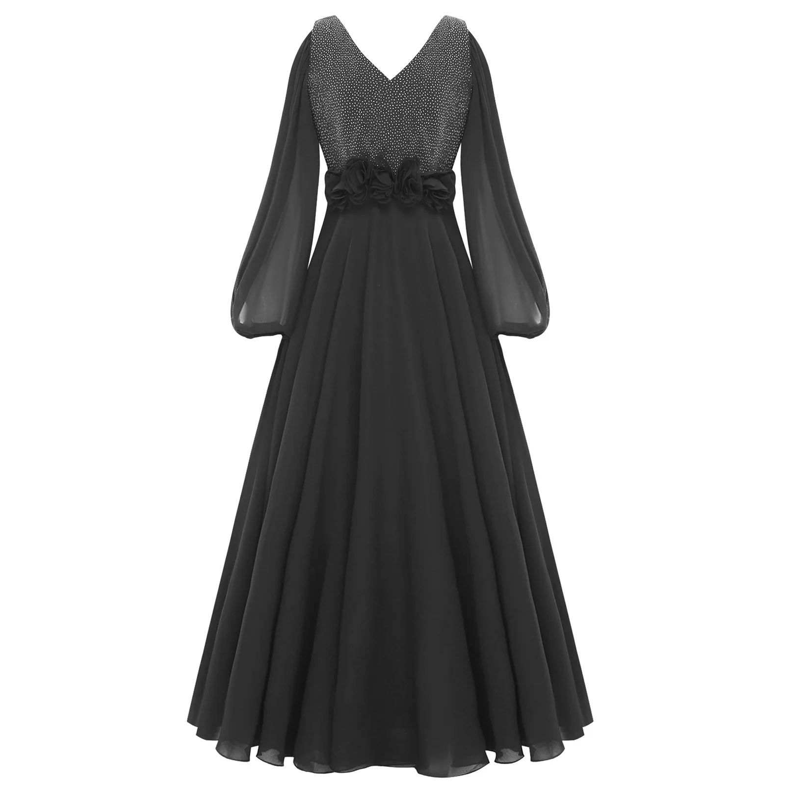 فستان قاعة الرقص للأطفال فساتين حفلات شيفون للفتيات لحفلات الزفاف والحفلات الراقصة أزياء الأميرة