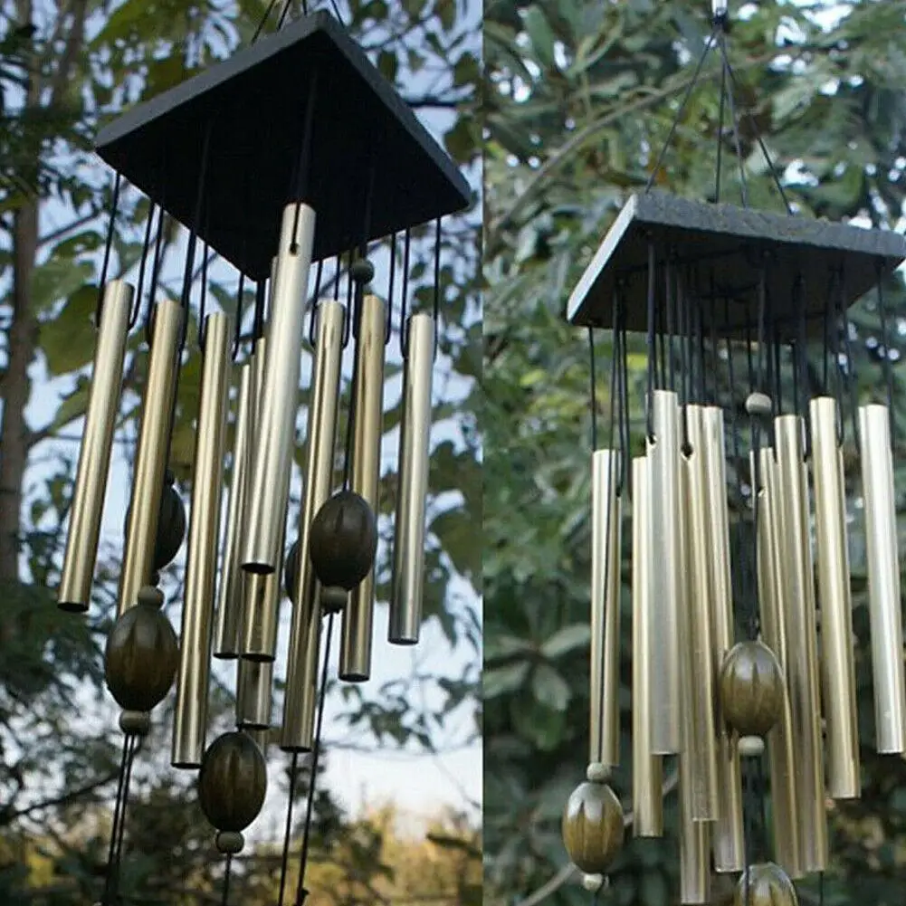 Elegant Outdoor Windchime, Large Butterfly 12 Tube Wind Chimes Bell, Stainless Steel Windchime for Garden Yard, Relaxing Sounds