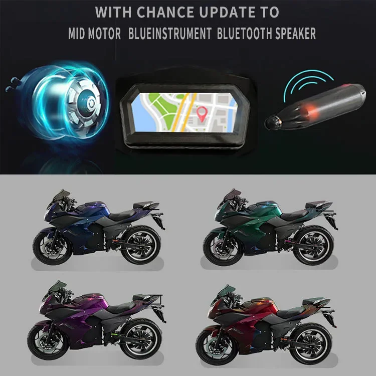 3000W Electric Motorcycle  Racing Motorcycles with 72V 60Ah Li-ion Battery for Adult