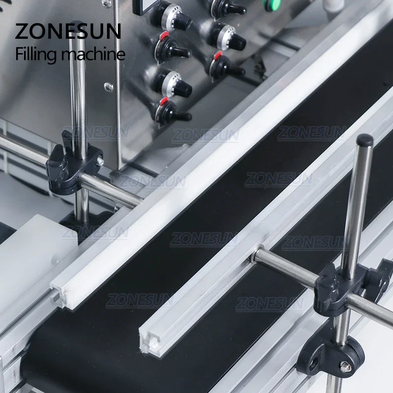 ZONESUN 4 Düse Tisch Automatische Magnetische Pumpe Linear Flüssige Füllung Maschine Parfüm Ätherisches Öl Quadrat Flasche Füllstoff