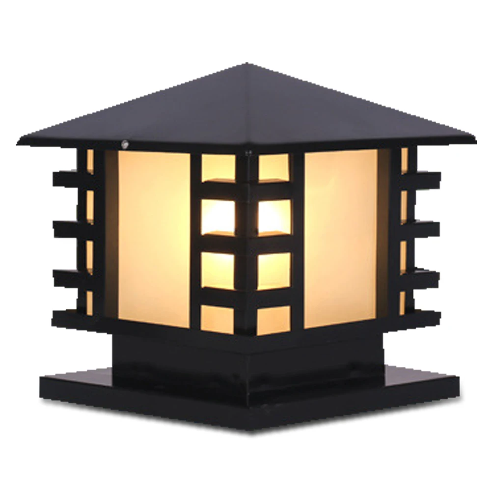 

Stylish Outdoor Post Light, Black Iron and Acrylic, Warm Light, AC 110V-240V, Perfect for Pathways, Gardens, and Outdoor Spaces