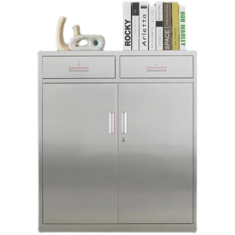 Stainless Steel Medicine Cabinet, Thickened Pharmacy Storage, Instrument and Utensil Cabinet, Dispensing Table, 128cm Length