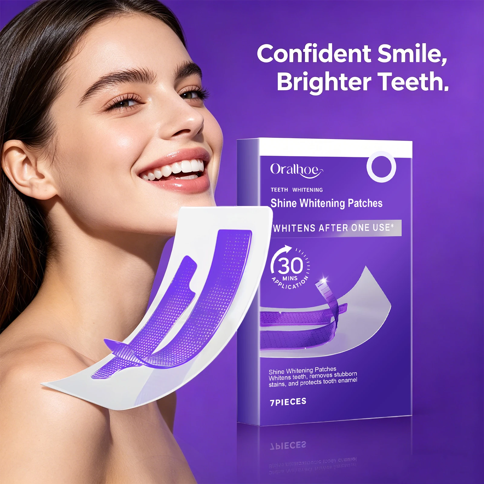 Teeth Whitening Strips for Teeth Stain Removal Yellow Stains Deep Cleans and Brightens Enamel Fresh Breath Tooth Patches