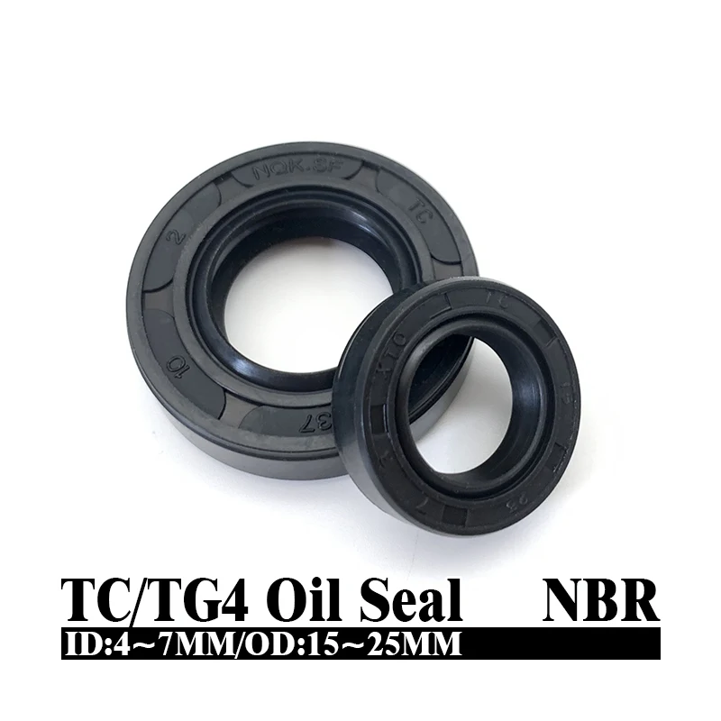 

Premium Black NBR TC/TG4 Oil Seal Superior Sealing Performance ID 4-7mm OD 15~25mm for Automotive Including Transmissions Axles