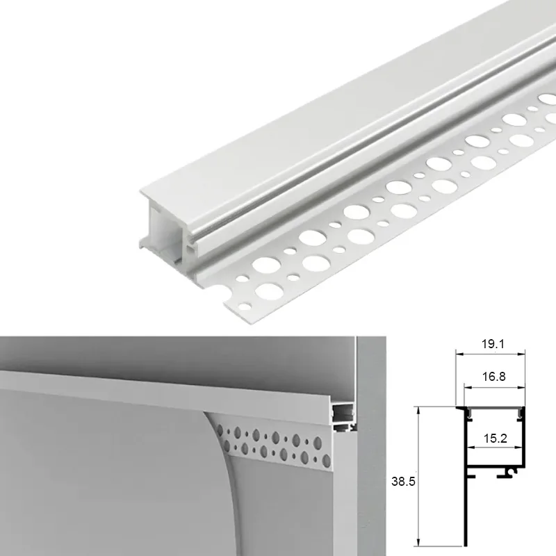 

Drywall Aluminum Profiles Recessed Trimless Installation For Ceiling Gypsum Plaster Led Aluminum Channel