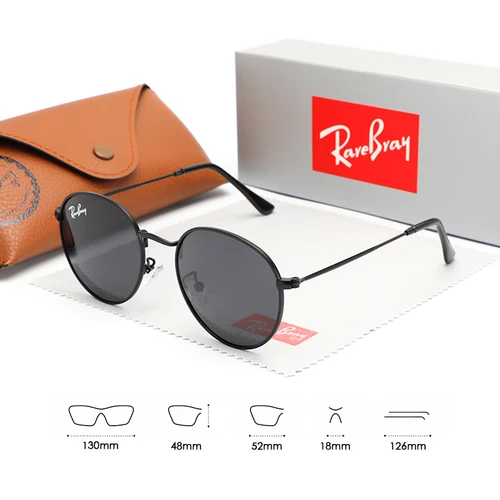 Imagen 2 del producto Gafas de Sol Polarizadas Redondas RareBray, Clásicas, Vintage, para Conducir, Viajar, para Hombre y Mujer, Gafas de Sol Circulares de Diseñador