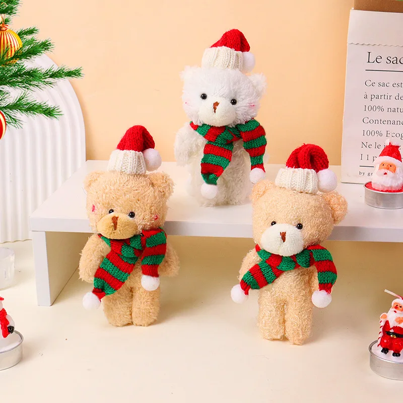 

Plush Bear Doll Christmas Tree Plush Keychains Soft Mini Bear Cute Plush Bear Kids Christmas Gift Xmas Home Decoration Xmas Tree