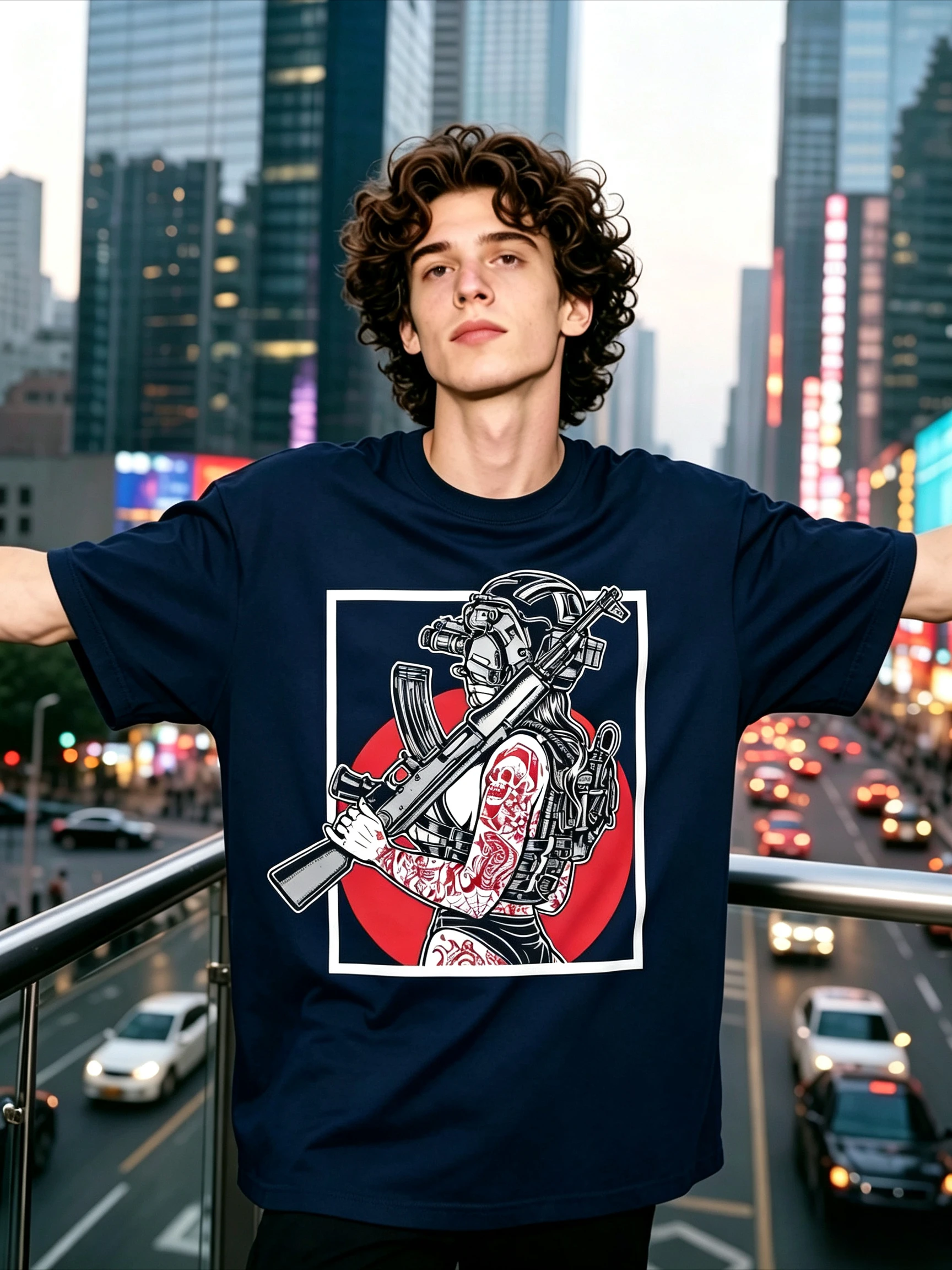 2026 New  Tactical Soldier Print T Shirt Men Rifle Night Vision Helmet Skull Graphic Short Sleeve Streetwear Casual Tee