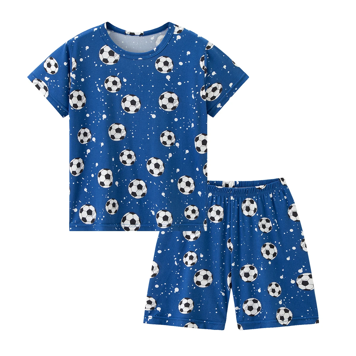 2-teiliges Frühlings- und Herbst-Kinderset mit kurzen Ärmeln und Shorts, bequemes, modisches, feuchtigkeitsabsorbierendes Freizeitset für zu Hause – Detail 3