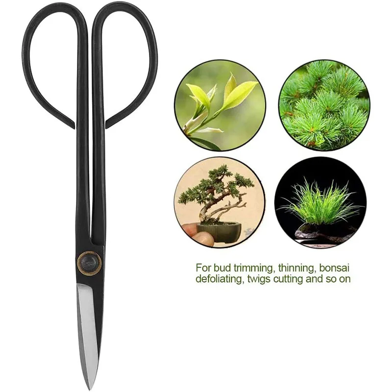 Bonsai Scissors 205mm Long Handle Scissors Stainless Steel For Pruning Shear Bud Leaves Bonsai Trimming Tool Garden Equipment Se