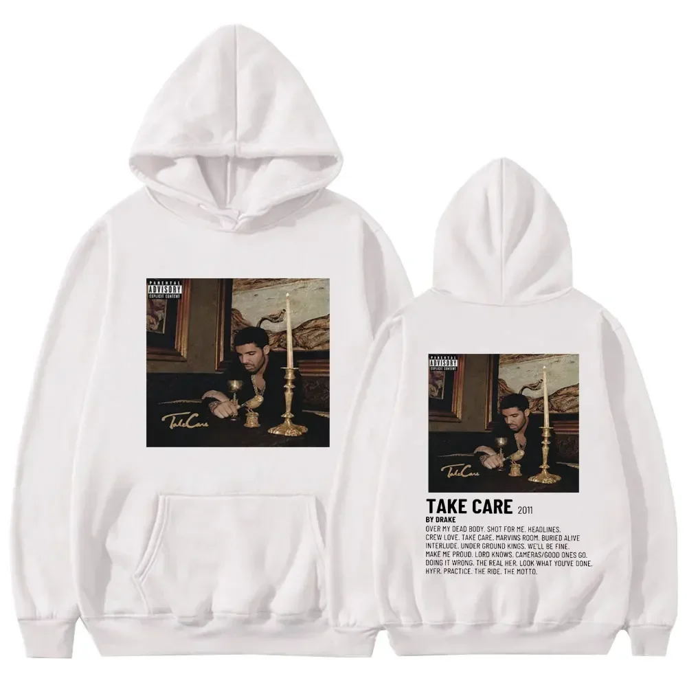 

Men Woman Hip Hop Vintage Hoodie Oversized Casual Loose Male Sweatshirts Streetwear Rapper Drake Music Album Take Care Hoodie