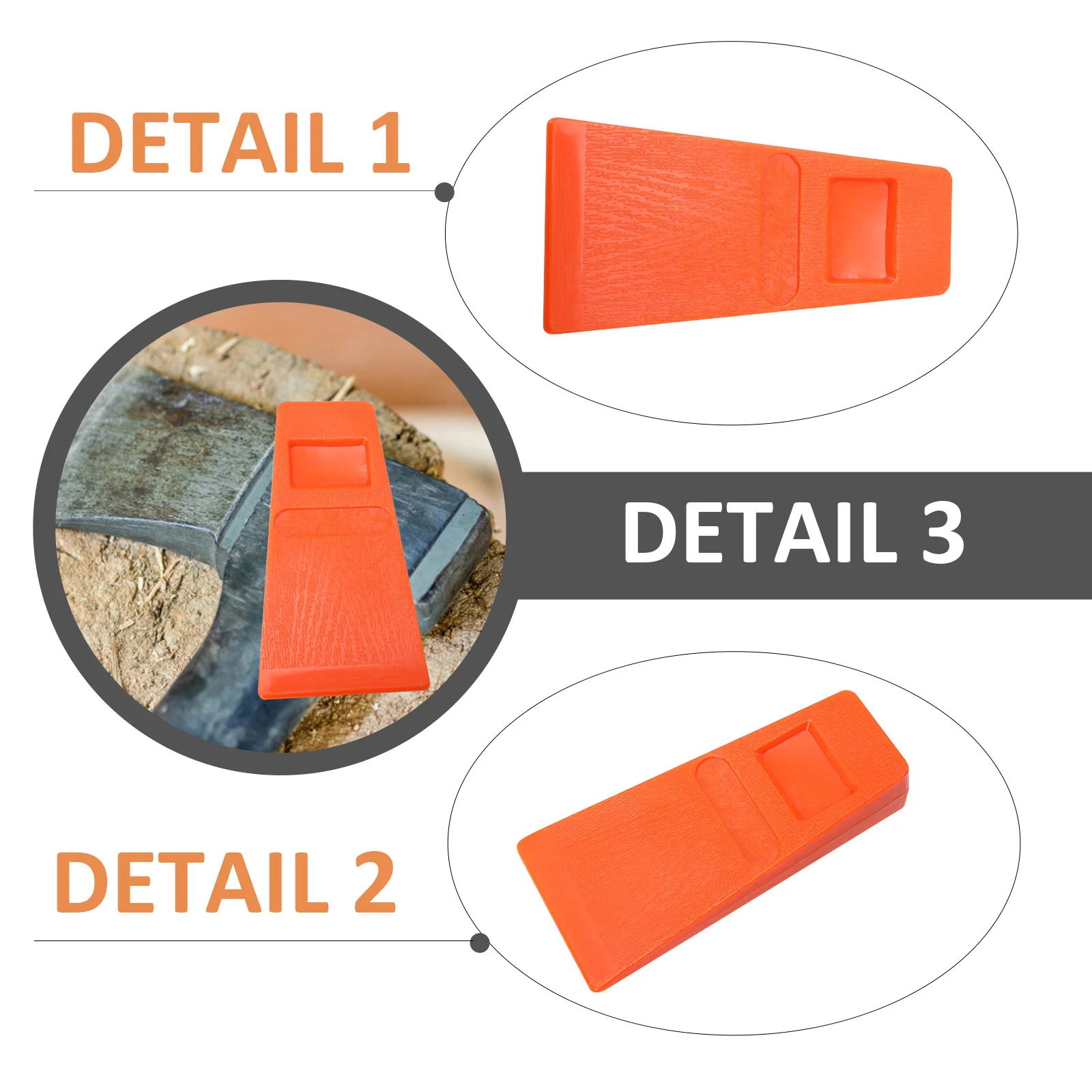 

4pcs Felling Wedge Plastic Chock for Woodcutting Lumbering Logging Supply Bright Colors Cutting Efficient Use